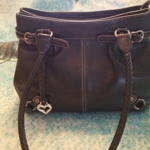 Brighton Black Leather Shoulder Bag